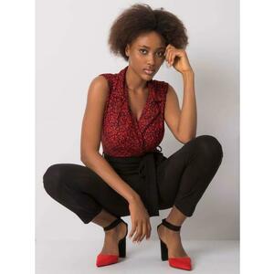 Női overall övvel Seila RUE PARIS fekete-piros kép