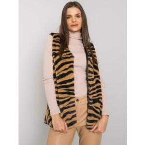 Női szőrmemintás mellény RAEGEN bézs színű kép