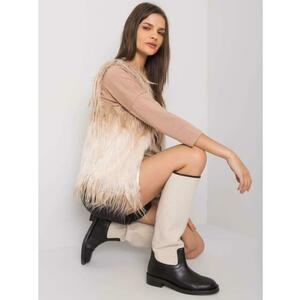 Női szőrmemellény ROMI bézs kép