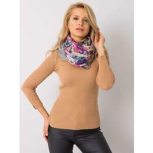 Világos khaki virágos sál kép