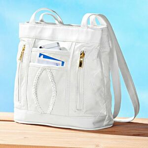 Bőrtáska, fehér kép