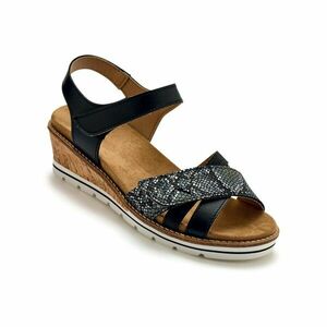 PÉDICONFORT® - Tépőzáras szandál, alacsony ék alakú sarokkal kép