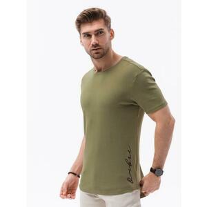 Férfi nyomtatott póló RANDELL oliva színű kép