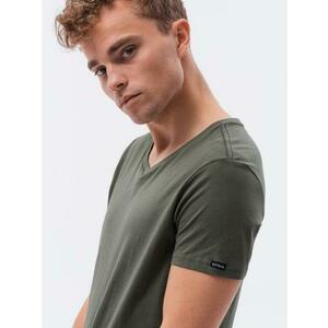 Férfi egyszínű póló NORRIS sötét olívaolaj színű kép