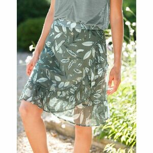 Szoknya tekercshatású, fodros és nyomtatott szoknyával kép