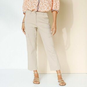 7/8 nadrág zsebekkel, sztreccs tweedből kép