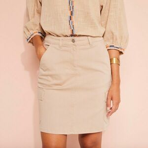 Szoknya zsebekkel, sztreccs tweedből kép