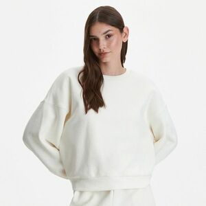 Reserved - Kapucnis dzsörzépulóver - Krém kép