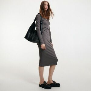 Reserved - Bordás anyagú ruha - Szürke kép