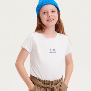 Reserved - Nyomott mintás T-shirt - Fehér kép