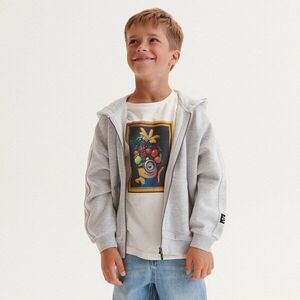 Reserved - Kapucnis pulcsi - Világosszürke kép