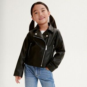 Reserved - Műbőr motoros dzseki - Fekete kép