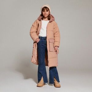 Reserved - Steppelt kapucnis kabát - Bézs kép