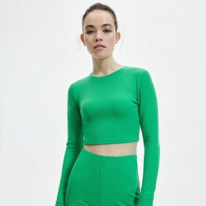 Reserved - Hosszú ujjú crop top - Zöld kép