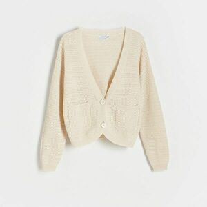 Reserved - Rövid ramikeverék kardigán - Bézs kép