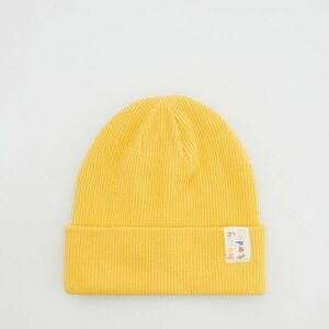 Reserved - Beanie sapka rátéttel - Sárga kép