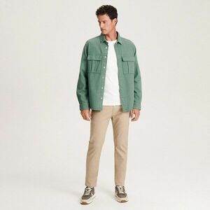 Reserved - Slim fit pamut nadrág - Bézs kép