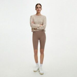 Reserved - Pamutban gazdag anyagú biciklis rövidnadrág - Bézs kép