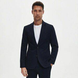 Reserved - Slim fit blézer - Tengerészkék kép
