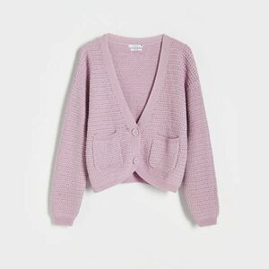 Reserved - Rövid ramikeverék kardigán - Bíbor kép