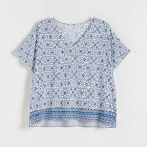 Reserved - Mintás blúz - Kék kép