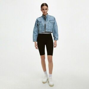 Reserved - Pamutban gazdag anyagú biciklis rövidnadrág - Fekete kép