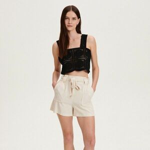 Reserved - Paperbag rövidnadrág - Krém kép