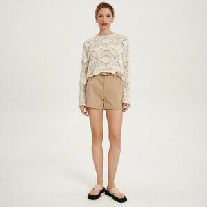 Reserved - Magas derekú rövidnadrág - Bézs kép