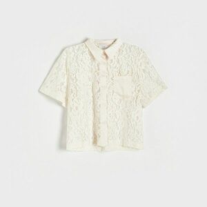 Reserved - Organikus pamutban gazdag, csipkés ing - Krém kép