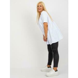 Női hosszú fodros blúz plus size GONA fehér kép