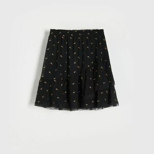 Reserved - Miniszoknya fodros szegéllyel - Fekete kép