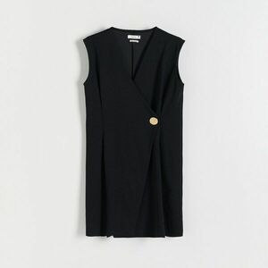 Reserved - Átlapolt miniruha - Fekete kép