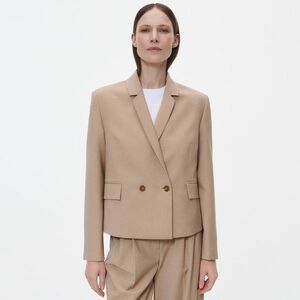 Reserved - Gyapjúkeverék blézer - Bézs kép