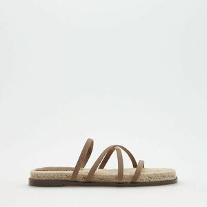 Reserved - Papucs műszarvasbőr felsőrésszel - Bézs kép