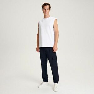 Reserved - Gyapjúkeverék cargo nadrág - Tengerészkék kép