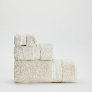 Reserved - Bordázott törölköző - Bézs kép