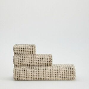 Reserved - Gofrimintás törölköző - Krém kép