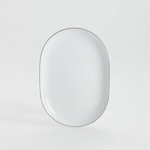 Reserved - Porcelántányér szegéllyel - Ezüst kép