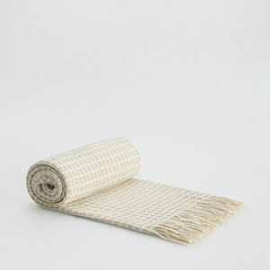 Reserved - Geometrikus mintás takaró - Bézs kép