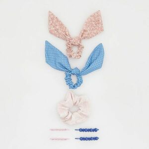 Reserved - Fodros hajgumik és hajcsatok, szettben - Rózsaszín kép