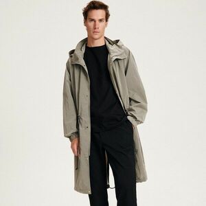 Reserved - Vízálló parka kapucnival - Világosszürke kép