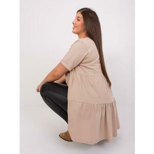 Női plus size pamut blúz JITKA bézs kép
