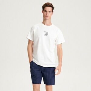 Reserved - Jogger rövidnadrág pamutból - Tengerészkék kép