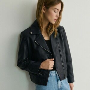 Reserved - Motorosdzseki báránybőrből - Tengerészkék kép