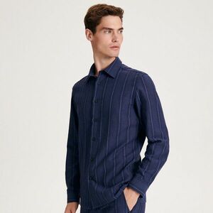Reserved - regular fit csíkos ing - Tengerészkék kép
