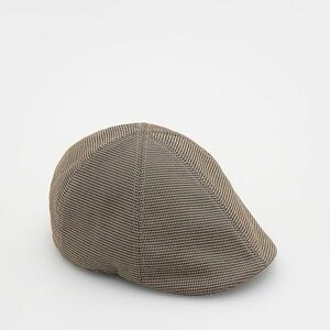 Reserved - Pepitamintás lapos sapka - Bézs kép