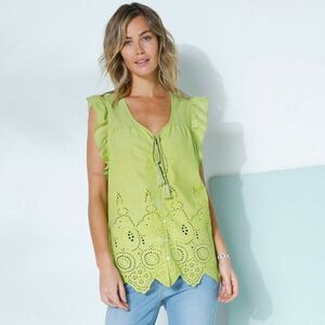 Madeira V-nyakú, ujjatlan blúz kép