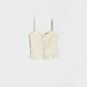 Reserved - Csipkés felső - Krém kép