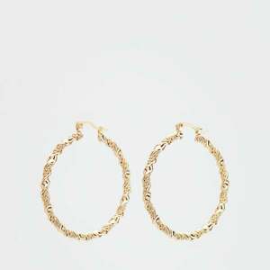 Reserved - Dekoratív karika-fülbevaló - Arany kép