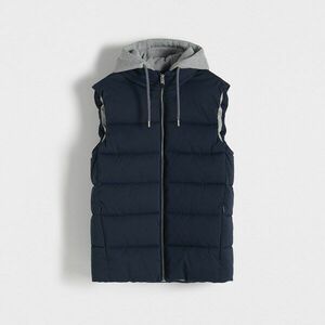 Reserved - Steppelt mellény kapucnival - Tengerészkék kép